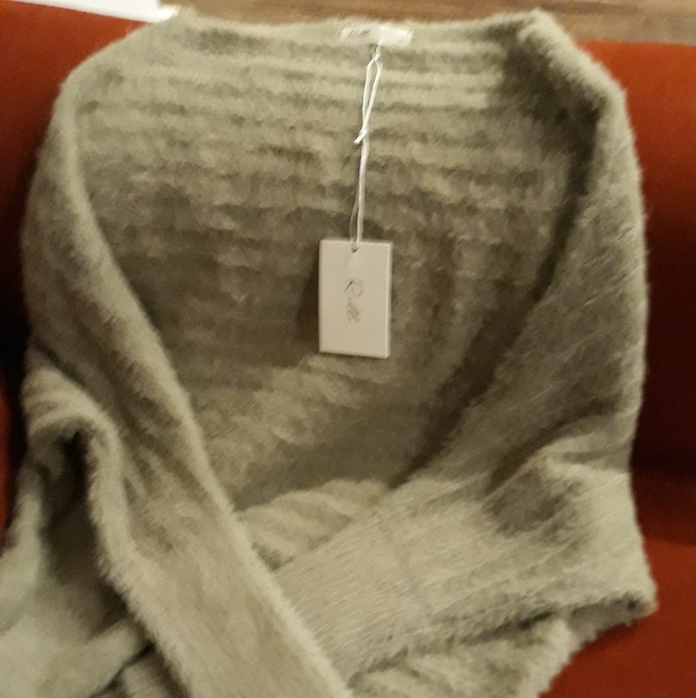Slouchy boat neck sweater